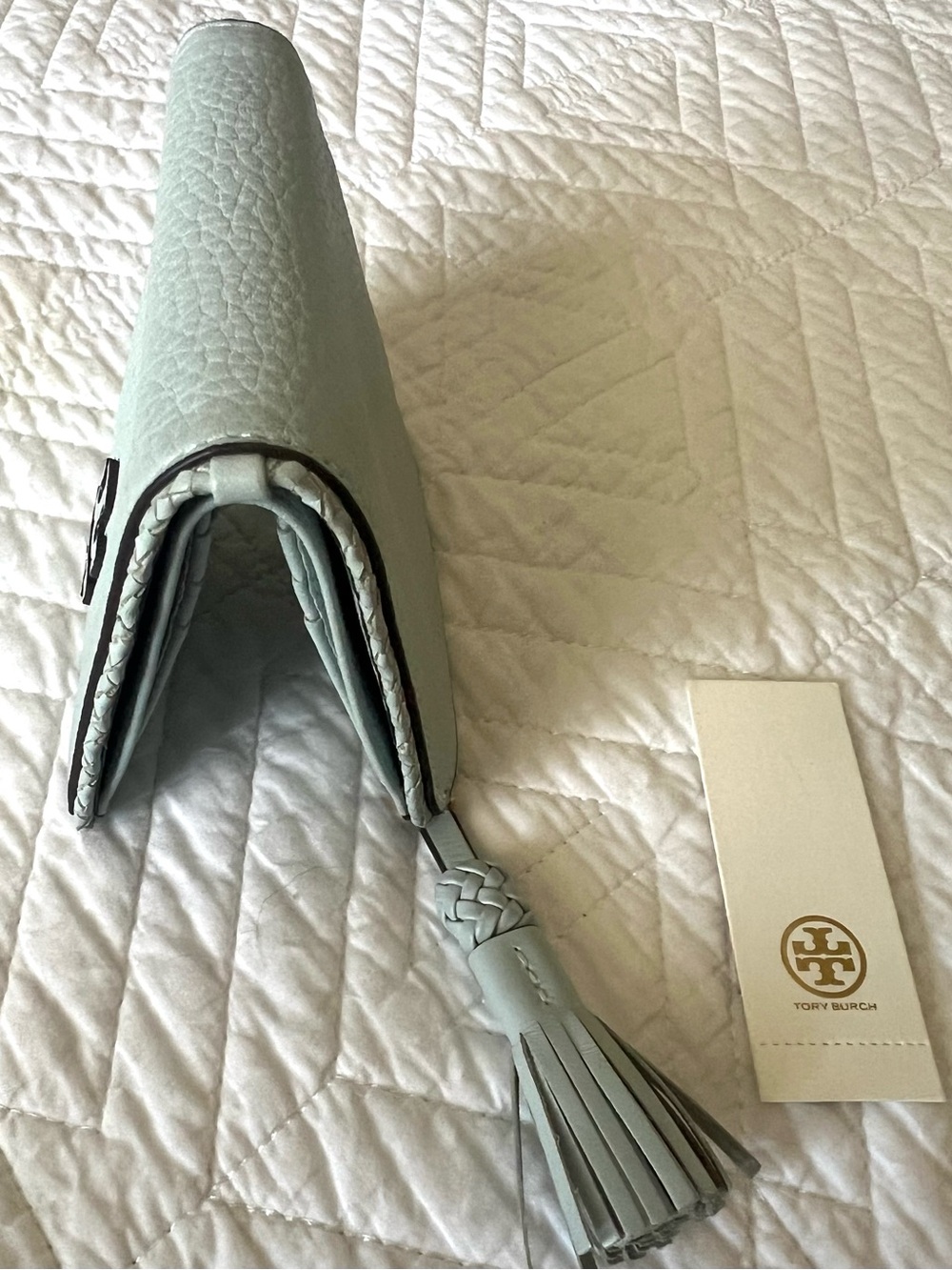 Tory Burch Taylor Mini Wallet Light Blue - Picture 5 of 10